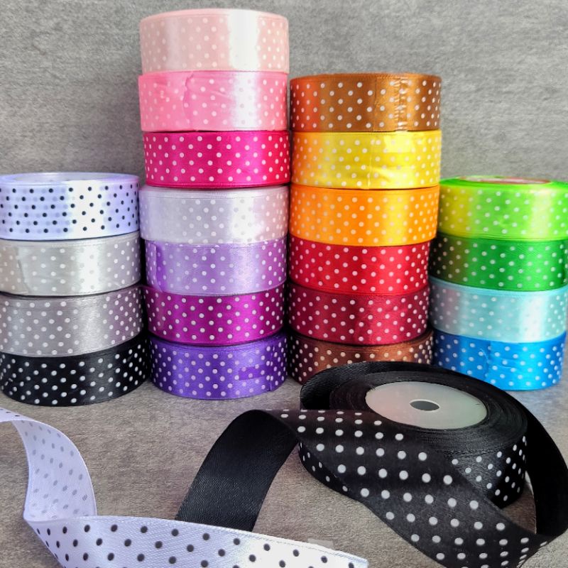 PITA SATIN POLKADOT 2,5CM 20 YARDS