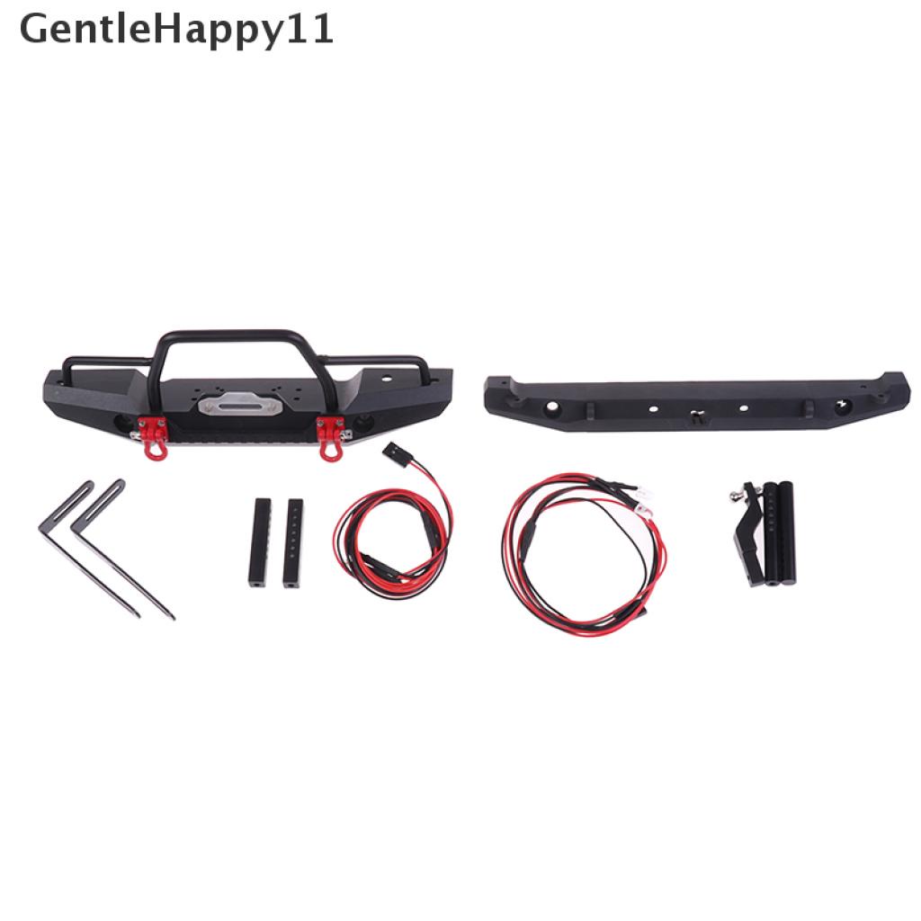 Gentlehappy Bumper Depan / Belakang Bahan Metal Dengan Lampu Led Untuk Mobil RC Crawler Skala 1: 10