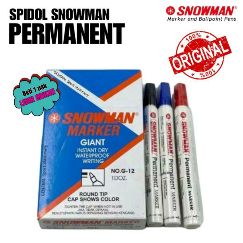 

spidol permanen snowman