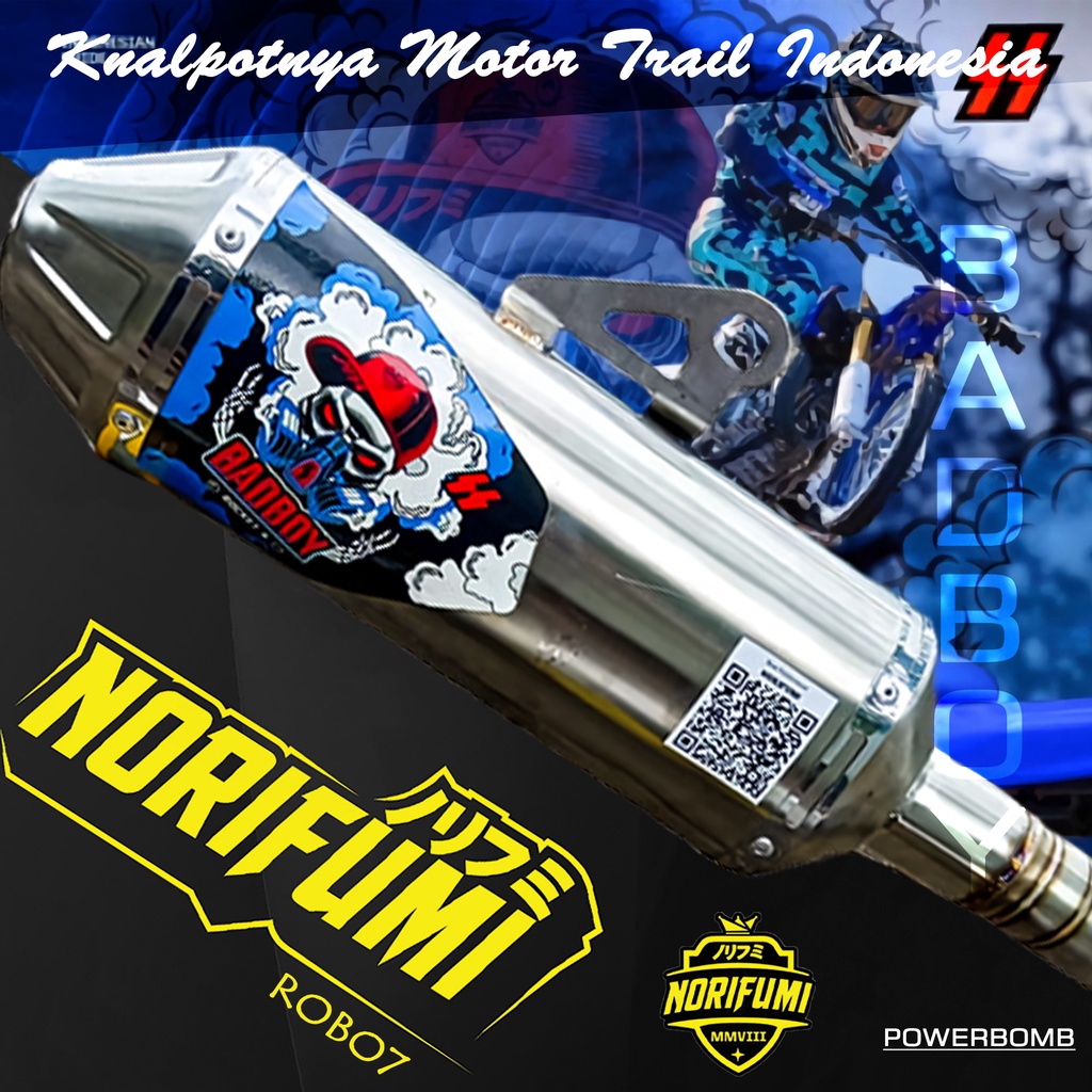 KNALPOT RACING FULLSYSTEM NORIFUMI BADBOY KLX BF CRF WR D-TRACKER
