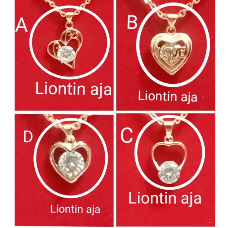 RC20 liontin kalung xuping lapis emas  dgn mata zircon