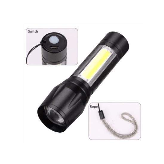 Paket Senter Led Cree Q5 Police Swat Flashlight Baterai Charger Dengan Box Tactical Original
