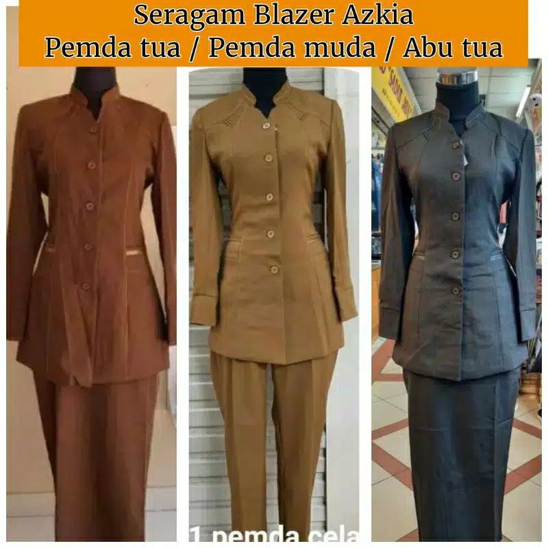 Set Seragam PNS wanita / seragam PNS wanita Pemda tua Pemda aceh pemda muda abu