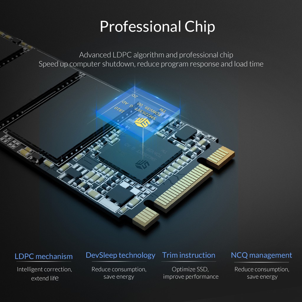 SSD M.2 NGFF ORICO 512GB SATA 3.0 M2 TROODON 3D NAND FLASH N300-512GB