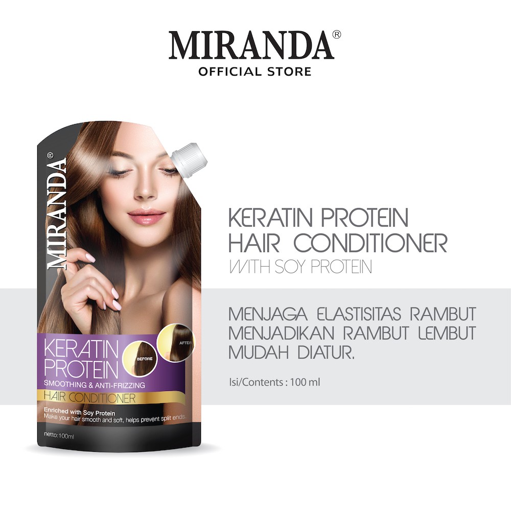 Miranda Keratin Protein Hair Conditioner (Conditioner Rambut) 100ml