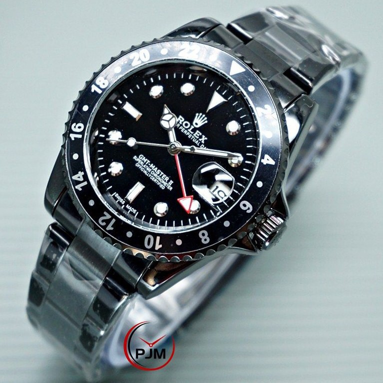 Jam Rolex GMT Automatic Rantai HITAM | Jam Rolex Submarine Otomatis | Matic Super Quality Clone