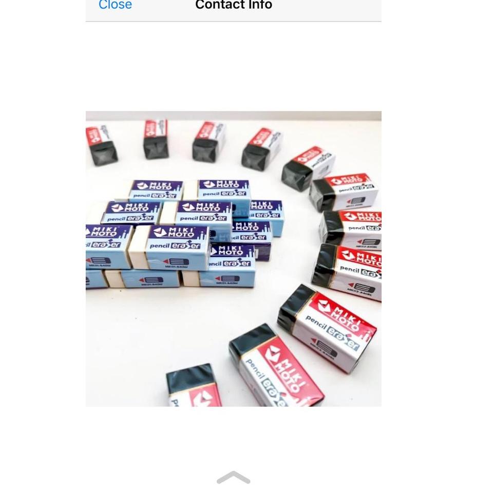 

Stok baru--PENGHAPUS PENSIL ISI 24 pcs kwalitas miki moto 4B