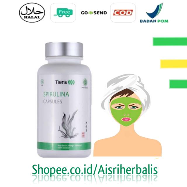 Spirulina masker jerawat, flek hitam, wajah berminyak dan komedo