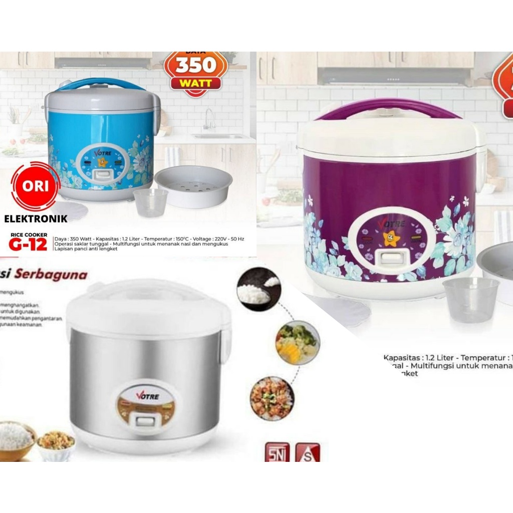 Rice Cooker Magic Jar New Votre G-10 Rice Cooker Magic Jar Kapasitas 1.2 Liter Rice Cooker Mini stoc