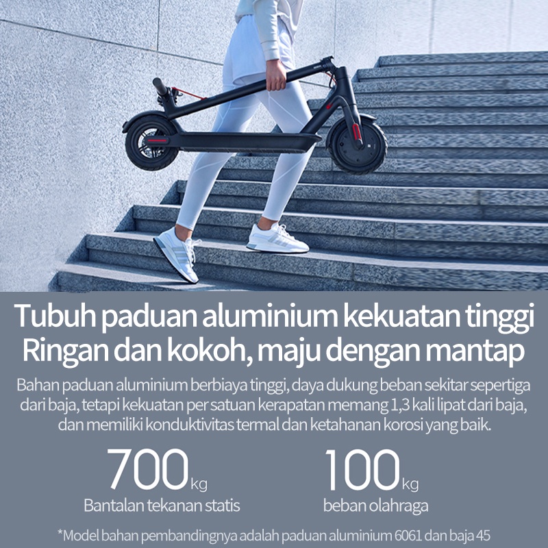 Skuter listrik / Skuter Elektrik Listrik Lipat 8,5 inci masa pakai baterai 30 km