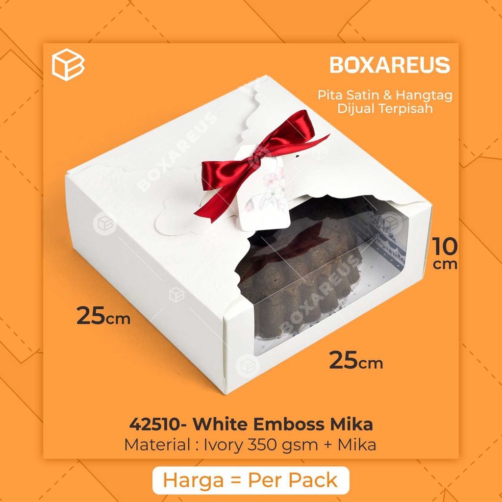 Box Mika Cake Box Packaging Kotak Kemasan Dus Kue | 42510 (10 pcs)