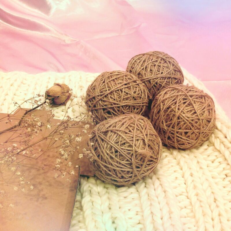 (FREE GIFT) ready tali goni rami medan 100 meter 50 meter 3ply rustic Burlap foto souvenir undangan
