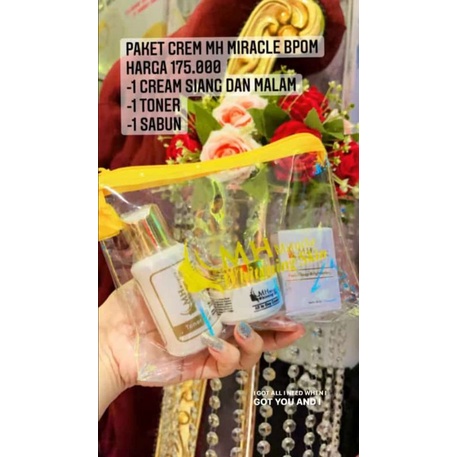 (FREE ONGKIR/COD)PAKET MURAH HEMAT MH MIRACLE ORI 100% BONUS KAPAS KECANTIKAN