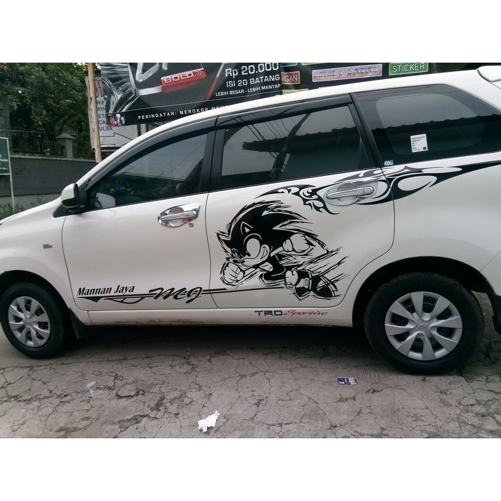 Jual PAKET FULL SET STIKER CUTTING STIKER MOBIL AVANZA XENIA MOTIF SONIC TRIBAL Indonesia Shopee Indonesia