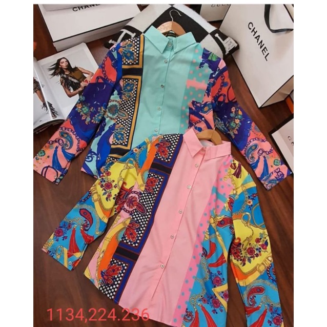 KEMEJA CHANEL IMPORT/Atasan wanita Premium/Bangkok/pakaian sosialita