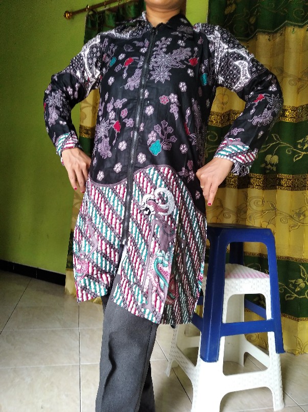 Terlaris Serut Genes Jelita Tunic Navbor Yelbor Whitbor Creambor Tunik Batik Modern Hrb030 Dolbi Dob