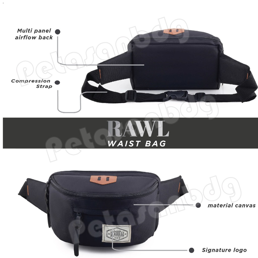 PTS - Gear Bag RAW Port -13072 - Waistbag Kanvas Casual Tas Selempang Pria Crossbody Man Sling Chest Bag