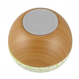 Taffware Ultrasonic Humidifier Aroma Essential Oil Diffuser Wood Design 130ml - HUMI AUG17 - Light