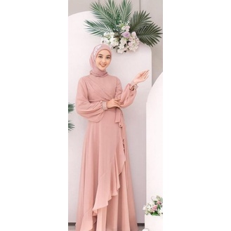 gaun sederhana, elegan, formal gaun aura-stori