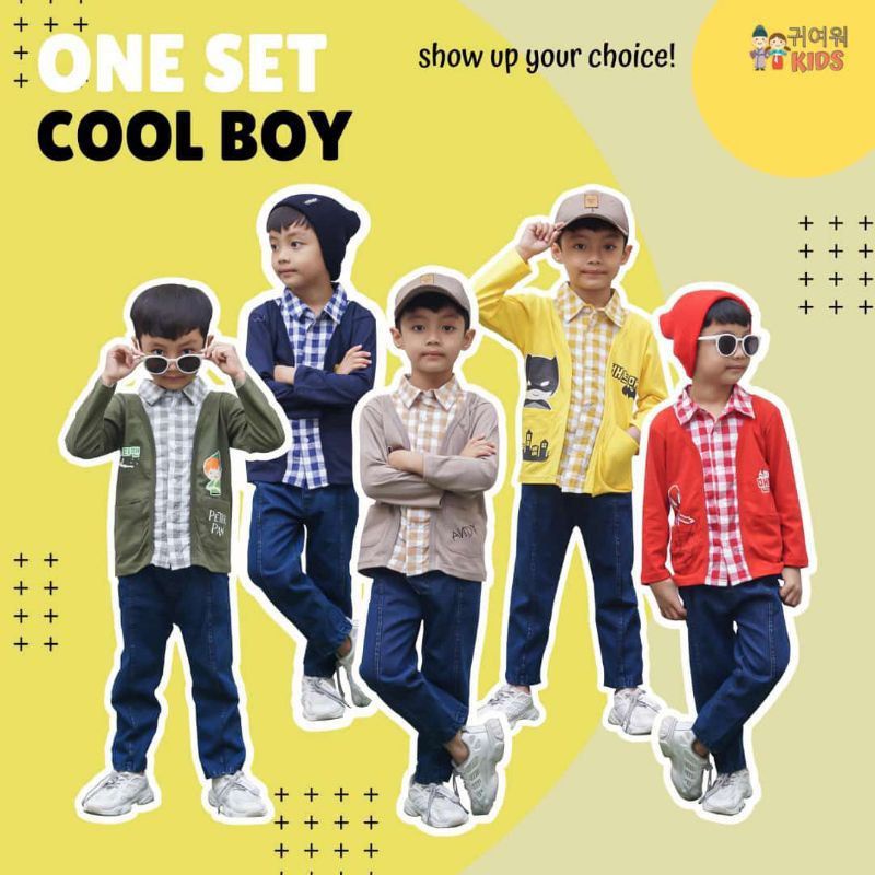 Afsheenastore Set Cool Boy By Kiyowo / Ready Size 10