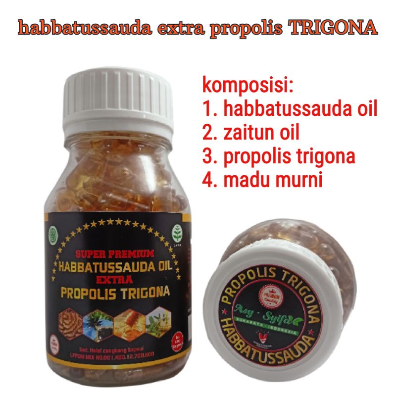 Habatusauda oil EXTRA PROPOLIS TRIGONA isi 200 kapsul