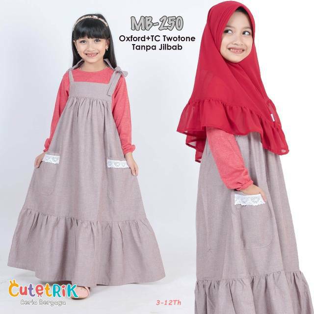 TERBARU SET SETELAN GAMIS  OVERALL  TALI ANAK PEREMPUAN 