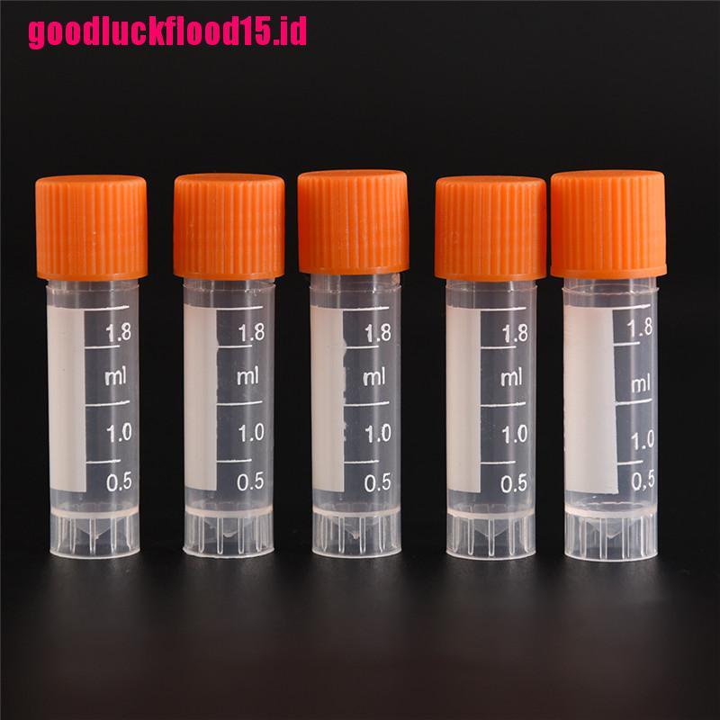 {LUCKID}20pcs 1.8ml screw capsule bottles blending lab analyze centrifuge serum tubes