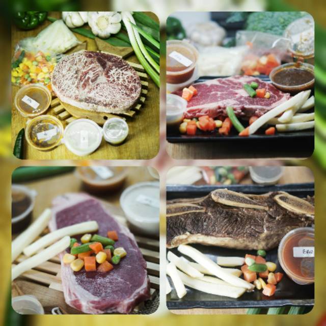 

Steak Rib eye,sirloin,Wagyu & iga