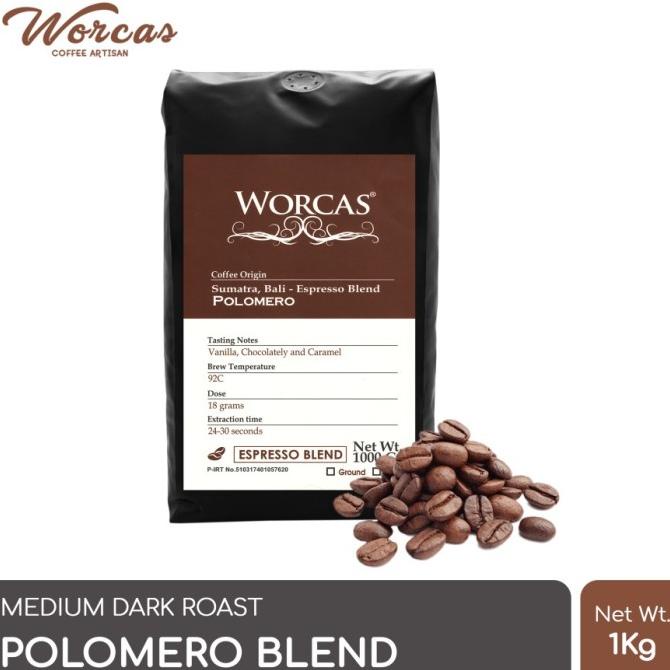 

KOPI POLOMERO ESPRESSO BLEND 1 KG (BIJI/BUBUK) | WORCAS COFFEE FBFG63546