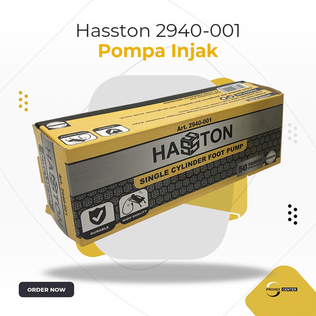 POMPA SEPEDA INJAK TABUNG POMPA BAN MOBIL MOTOR SEPEDA / HASSTON PROHEX 2940-001 Pompa Angin Ban Injak Tabung Step Air Pump