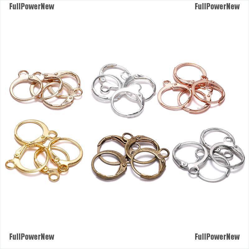 20pcs Lever Hook Anting Hoops Dengan Base Kawat Untuk Membuat Perhiasan