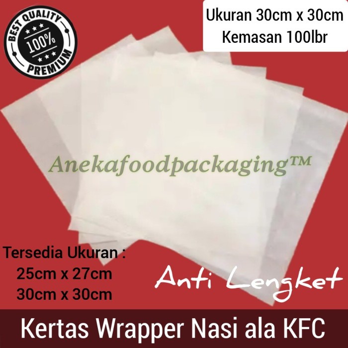 

Ds501Vs Kertas Nasi/Wrapper Ala Kfc Uk. 30Cmx30Cm Sv012Ss