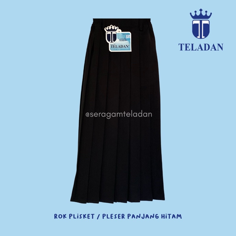 Rok Plisket Panjang Hitam (Seragam Sekolah TELADAN)
