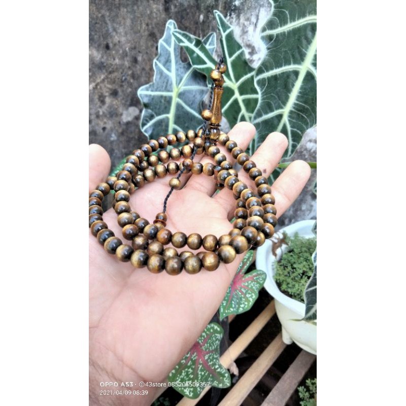TASBIH MUSLIM YUSER SERAT EMAS 8MM
