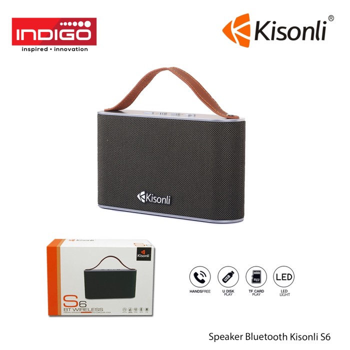 SPEAKER BLUETOOTH KISONLI S6 BASS | SPEAKER WIRELESS PORTABLE BLUETOOTH KISONLI S6