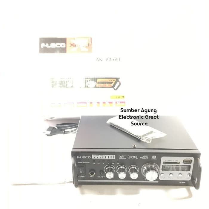 Ampli AK805BT Fleco Amplifier USB SD FM Bluetoth Hi Fi Stereo 300wx2