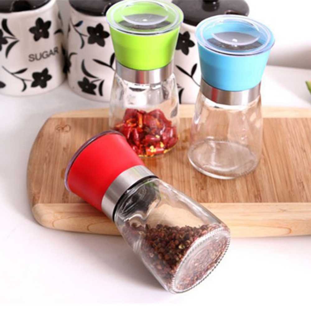 OneTwoCups Manual Glass Pepper Penggiling Lada Manual Pepper Grinder Tempat Penyimpanan Lada Bubuk