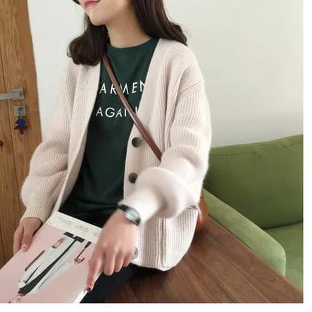 Terbaru.. cardigan rajut wanita/sweater kancing oversize/cardigan jumbo duo pocket