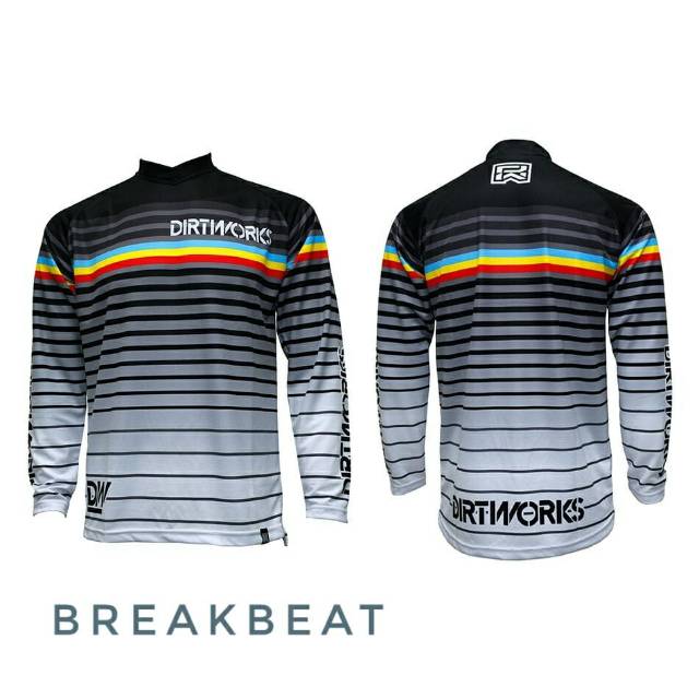 Jerseys Dirtworks BREAKBEAT - Jersey Sepeda adem - Jersey MTB - Jersey lengan panjang