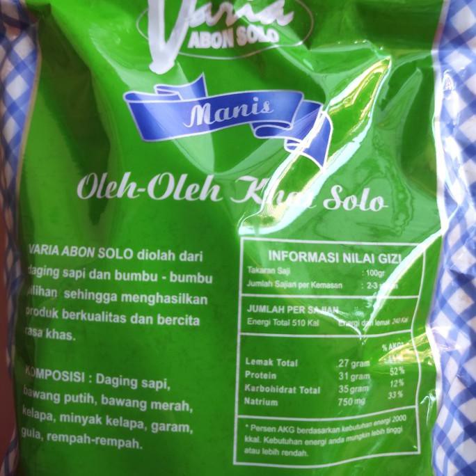 

Abon Sapi Manis, Merk Varia 100% Asli Solo