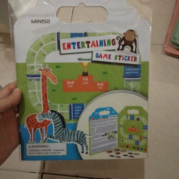 

MINISO entertaining game sticker animal stiker mainan edukasi