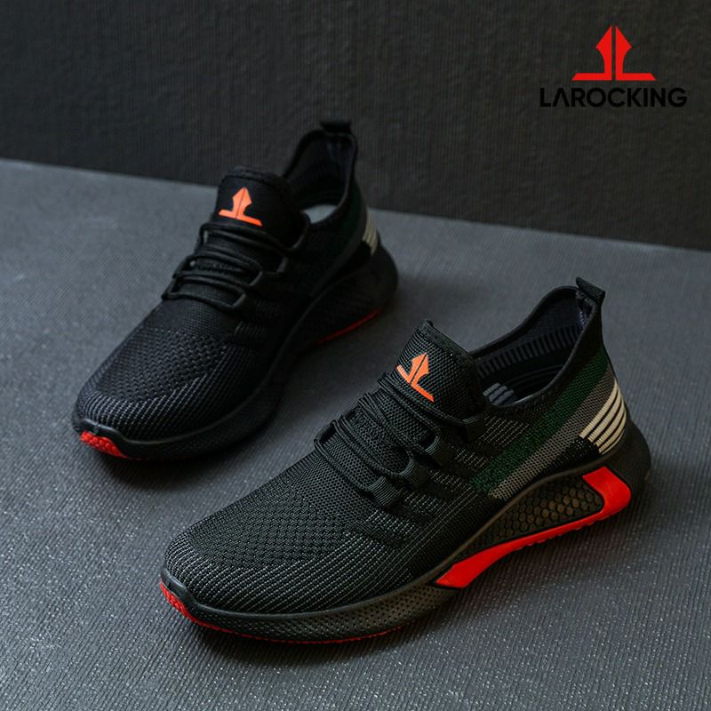 Larocking - Vortex Hitam | Sepatu Sneakers Running Gym Shoes Sports