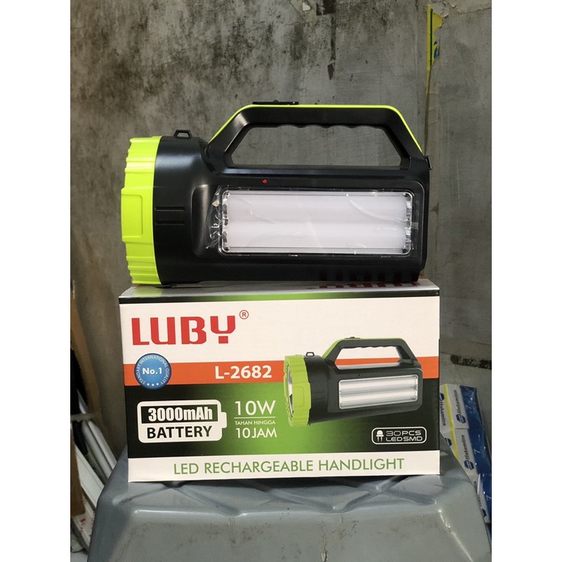 LED Emergency LUBY L-2682 10w - Lampu Emergency - LED Rechargeable Handlight