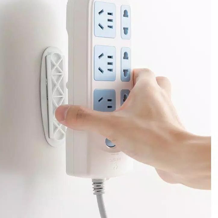 DS2D♖ Perekat 2 Sisi Colokan Gantungan Stop kontak remote TV AC Router Wifi Holder HT-001 Bagus Dipa