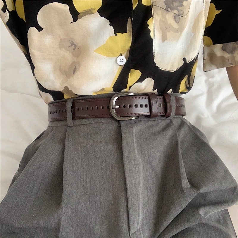 BGS-173 Ikat Pinggang Gesper Belt Polos Wanita Bahan Kulit PU / Tali Pinggang Wanita / Gesper Korean Fashion Style Kekinian 2022