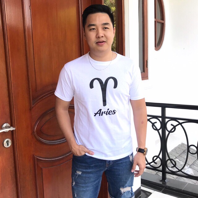 T-shirt zodiac / kaos cowok zodiac Aries / baju pria zodiac Aries / tumblr tee zodiac Aries