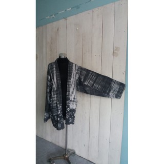  OUTER  BIGSIZE GREY LENGAN PANJANG MOTIF JUMPUTAN  OUTER  