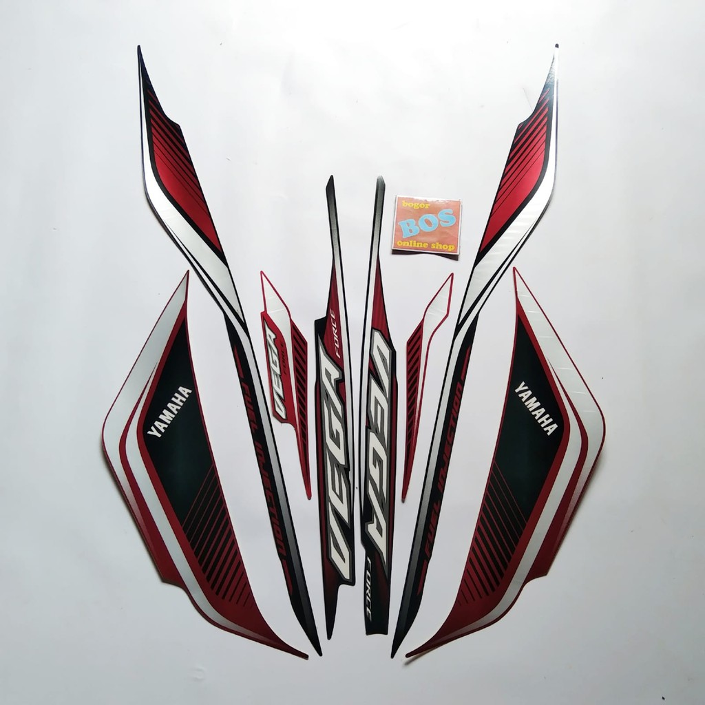 Stiker motor yamaha Vega force 2019 hitam-merah