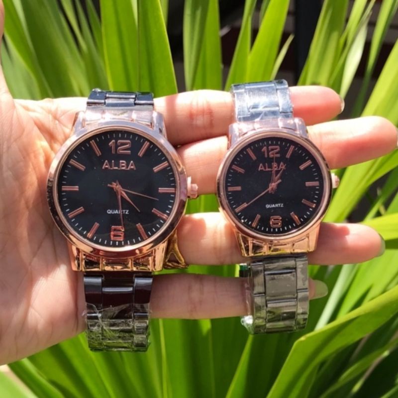 JAM TANGAN COUPLE UNISEX PRIA DAN WANITA WATER RESISTAN RANTAI STAINLIS STEL FREE BATRAI_JAM TANGAN WANITA_JAM TANGAN PRIA_JAM TANGAN COUPLE COWOK DAN CEWEK