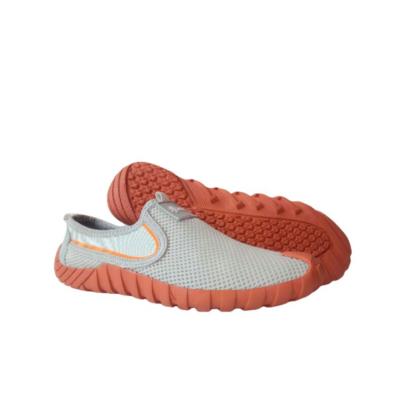 Kinjenk JP 005 sepatu wanita slip on & mules gowes flat balerina grey orange